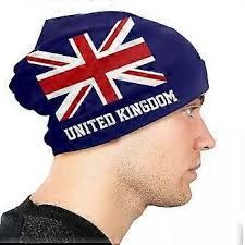 Union Jack Ison-Britannian lippu Pipo Lippis Unisex Talvi Lämmin konepelti  Homme Neulotut hatut Ulkona Iso-Britannia Pääkallot Pipot Lippikset