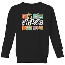 Cartoon Network Logo Characters Kids Sweatshirt Black Iwoot Uk Cartoon network blue long sleeve t shirt. cartoon network logo characters kids sweatshirt black
