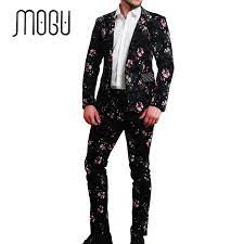 32 cm x 32 cm (12.5in) these pocket squares are dry clean only. Mogu 2017 New Two Piece Men Suits Floral Print Cotton Fabric Men Suits Slim Fit Fashion Stylish Suits In Mens Clothing Fashionani