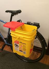 Repurposed Kitty Litter Bicycle Pannier My Next Diy Bicycle Panniers Bicycle Pannier