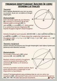 Cerc inscris circumscris triunghi gasesti materialul complet si multe altele pe www.profesorultau.ro. Triunghi Dreptunghic Inscris In Cerc Teorema Lui Thales Materialedidactice Ro