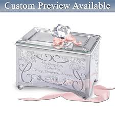 Personalized Mirrored Glass Music Box For Daughters Personalized Music Box Personalized Music Music Box Jewelry