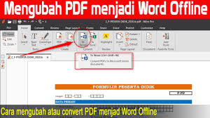Cara Convert Pdf Ke Word Offline Youtube