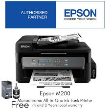 Take your business productivity to the next level with the epson m200 original ink tank Epson M200 Mono All In One Ink Tank Printer 200 Lazada Singapore