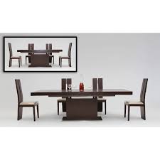 Marbled ceramic on glass top with black metal base. Zenith Modern Red Oak Extendable Dining Table