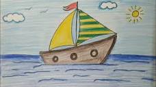 How to Draw Boat #boatdrawing #boat #kidsdrawing ...