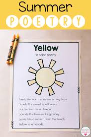 Students Can Practice Their Fluency While Reading These Summer Poems There Are 25 Original Poems Including Acrostic Haiku Cin Summer Poems Acrostic Cinquain
