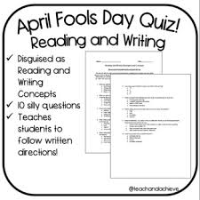 Do you know the secrets of sewing? April Fools Day Quiz Worksheets Teaching Resources Tpt