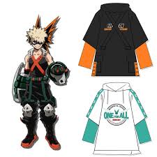 Petbakugou +8 more # 10. Unisex Bakugou Katsuki Anime My Hero Academia Long Sleeve Midoriya Izuku Deku Cosplay Costume Casual Hoodie Wish