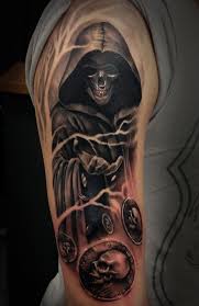 How to draw a grim reaper tattoo design sketch how to draw tattoocustom skull tattoo drawings pencil art sketch simple tribal tattoos for body skin. The 79 Best Grim Reaper Tattoos For Men Improb