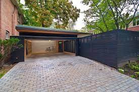 Palram arizona 5000 wave 9 ft. Toronto Attached Carport Plans With Contemporary Garage And Tool Storage Modern Wood Panel Modern Courtyard Modern Carport Carport With Storage