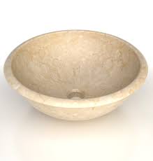 round undermount natural stone sink