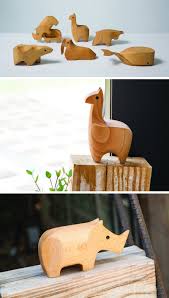 18 Decorative Animal Objects That Blur The Line Between Toys And Decor Simple Wood Carving Wooden Animal Toys Carved Wooden Animals