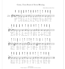 Come Thou Font Tin Whistle Whistle Sheet Music