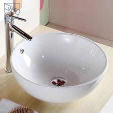 decoraport white round ceramic bathroom