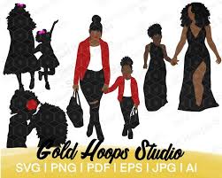 Download Bundle Black Mommy And Daughter Svg Black Mom Svg Black Mom Etsy In 2021 African American Moms Black Girl Art Afro Girl Svg