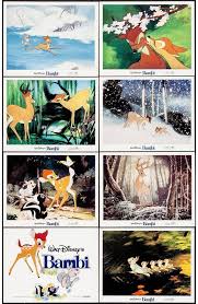 Walt Disney S Bambi 1942 Complete Set Of 8 Orig Us Lobby Cards With Sleeve Movie Lobby Cards Lobby Cards Bambi 1942
