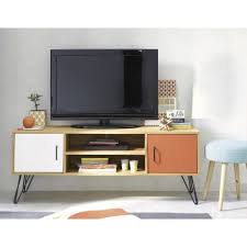 Maybe you would like to learn more about one of these? White And Orange Vintage 2 Door Tv Unit Twist Maisons Du Monde