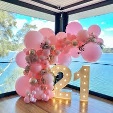 21st Birthday Decorations For Her Arcs And Garlands For Your Quince Decor 21st Party Decorations 21st Birthday Balloons 21st Birthday Girl