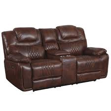 Product name panther black leather dual power reclining sofa. Power Dual Reclining Sofa Brown Leather Gel Zy5018a Collection Sunset Trading