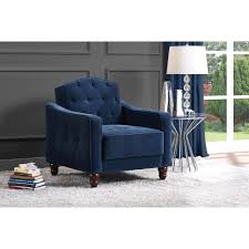 Maybe you would like to learn more about one of these? Novogratz Vintage Tufted Armchair Living Room Furniture Navy Velvet Walmart Com Walmart Com