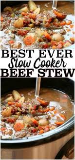 Best Crock Pot Beef Stew Recipe Made With Tender Chunks Of Beef Loads Of Vegetables And A Simple Crockpot Recipes Beef Beef Stew Recipe Stew Recipes Crockpot