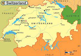 U ontvangt een certificaat van. Landkaart Van Zwitserland Vakantielanden Net