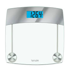 Taylor bathroom scale not working. Amazon Com Taylor Precision Products Digital Scales For Body Weight Extra Highly Accurate 440 Lb Capacity Unique Blue Lcd Stainless Steel Accents Glass Platform 12 4 X 12 4 Inches Clear Home Kitchen