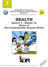 May be an image of text that says 'adm arts grade 8 quarter 1 module. Health Quarter 4 Module 4a Nature Of Non Communicable Diseases Ncds Grade 7 Modules
