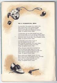 So they run to each other, these friends from long past, the time of their parting is over at last. Dead Dog Poems