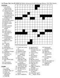 My Latest In The Saturday La Times La Times Crossword Puzzles Low Carb Meal Plan