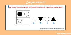 Here is a practice test with five examples. Ccat Sample Questions
