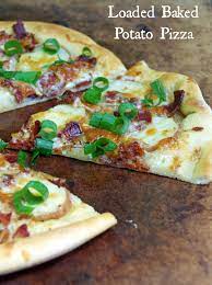 Loaded Baked Potato Pizza With Cheddar And Bacon Recipe Potato Pizza Recipe Baked Potato Pizza Recipe Pizza Recipes