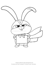 A dog in front of the door; Snowball From The Secret Life Of Pets 2 Coloring Page To Print And Coloring In 2021 Pets Drawing Cute Coloring Pages Secret Life Of Pets
