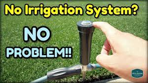 But you really want to water the soil, which is the reservoir for the roots, rather than the blades themselves. How To Water Your Lawn Without An Irrigation System Youtube