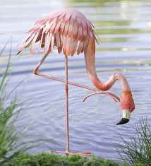 Our Whole Team Fell In Love With This Delightful Metal Bowing Flamingo Garden Stake But We Were Left With Some Quest Flamingo Garden Metal Garden Art Flamingo
