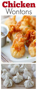 Chicken Wontons Easiest And The Best Fried Chicken Wontons Ever Takes 20 Mins Including Wrapping Super Cri Cuisine Asiatique Recettes De Cuisine Nourriture