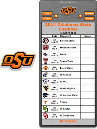 Free 2014 Oklahoma State Cowboys Football Schedule Widget Go Pokes Http Riowww Com Oklahoma State Cowboys Oklahoma State Oklahoma State Cowboys Football