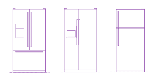 Review standard refrigerator sizes & dimensions. Refrigerators Fridges Dimensions Drawings Dimensions Com