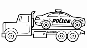 Police Car Coloring Page Unique Drawing Police Car Carrier Truck Coloring For Kids Truck Coloring Pages Cars Coloring Pages Monster Truck Coloring Pages