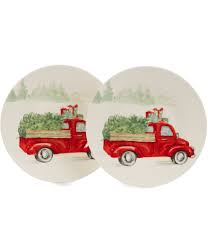 See more ideas about christmas pictures, vintage christmas cards, vintage christmas. Southern Living Christmas Red Truck Accent Plates Set Of 2 Dillard S