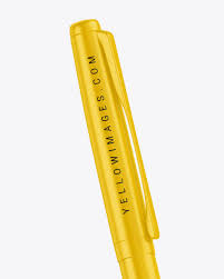 Advanced, easy to edit mockup. Matte Pen Mockup In Stationery Mockups On Yellow Images Object Mockups