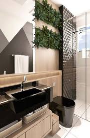 53 Ambientes Com Revestimentos 3d Para Te Inspirar Banheiro Pia De Granito Gabinete Banheiros Pequenos Modernos Banheiros Modernos Decoracao Banheiro Pequeno