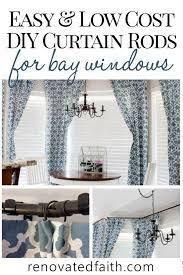 Diy Custom Curtain Rods Make Curtain Rods Out Of Electrical Conduit Diy Curtain Rods Diy Curtains Bay Window Curtains