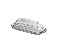 This fit the bill and was competitively priced. Anchor Hocking Presence Glass Butter Dish And Cover Spoons N Spice