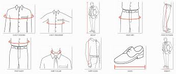 tuxedo measurements and comparison charts the perfect fit