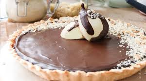 Tarte Au Chocolat Poires Et Amandes Vegan Desserts Food Yummy