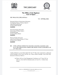The eccentric software developer, who had been imprisoned awaiting extradition to the us on charges of four years' tax evasion, was preparing to appeal the judge's decision, according to sources. The Judiciary Kenya On Twitter Court Of Appeal Registrar Moses Serem Issues Directions On Building Bridges Initiative Bbi