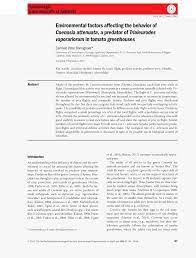 18 din oug 96/2003, pentru asigurarea securitatii si sanatatii in munca a salariatelor gravide si/sau asadar, cu privire la dispozitiile oug 96/2003, regulamentele interne trebuie sa contina masuri privind. Pdf Environmental Factors Affecting The Behavior Of Coenosia Attenuata A Predator Of Trialeurodes Vaporariorum In Tomato Greenhouses
