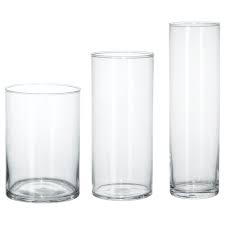 Cylinder Vase Set Of 3 Clear Glass Ikea Ikea Vases Glass Cylinder Vases Cylinder Vase
